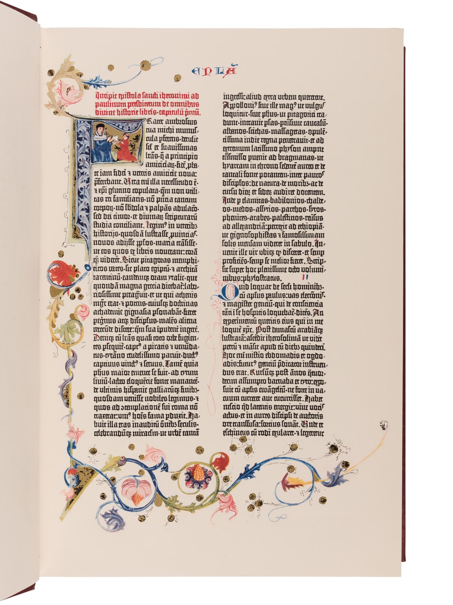 [FACSIMILE—GUTENBERG BIBLE]. Biblia Sacra . Paterson, New Jersey: Pageant Books, 1961