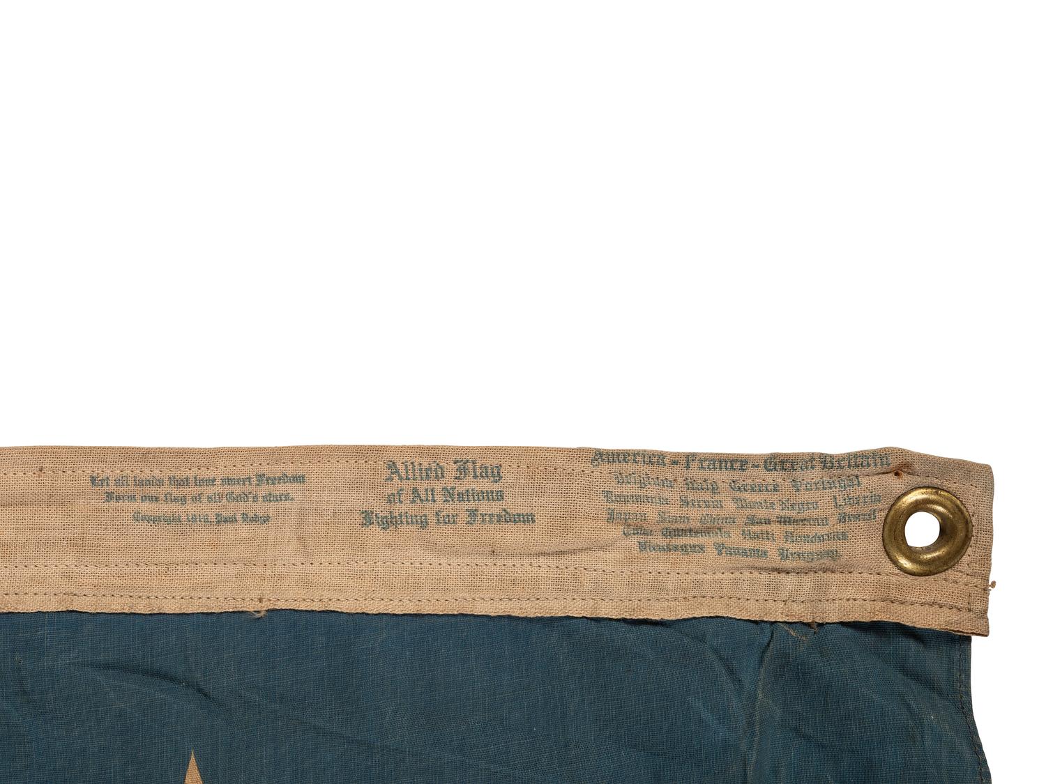[FLAGS - WORLD WAR I]. "Allied Flag of All Nations," 23-star American flag. Ca 1918.