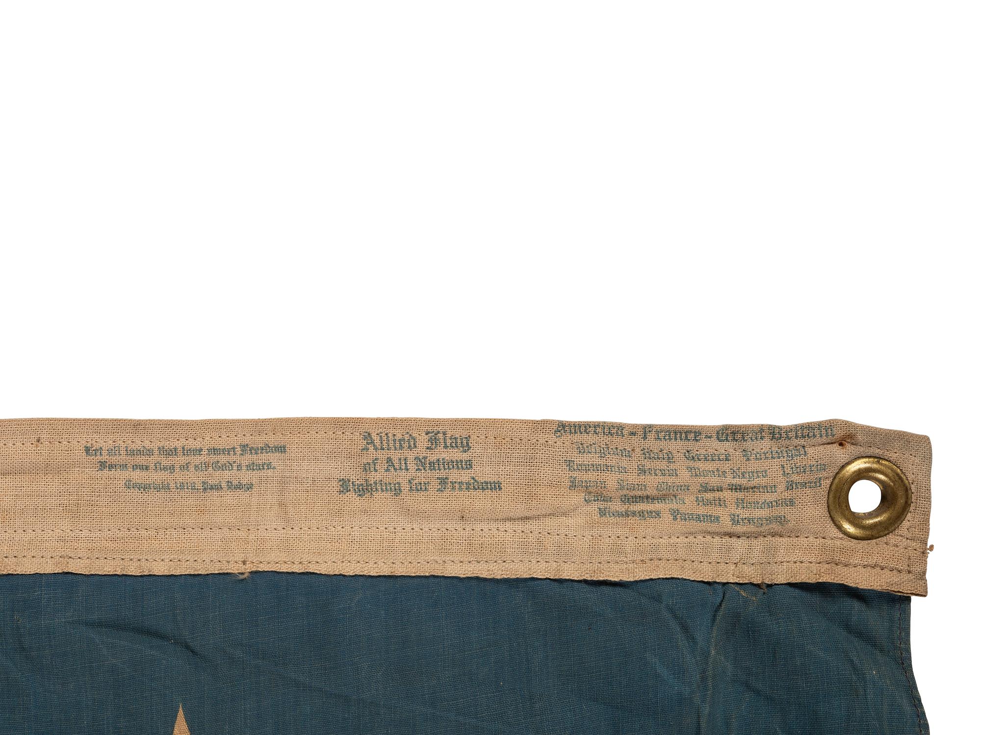 [FLAGS - WORLD WAR I]. "Allied Flag of All Nations," 23-star American flag. Ca 1918.