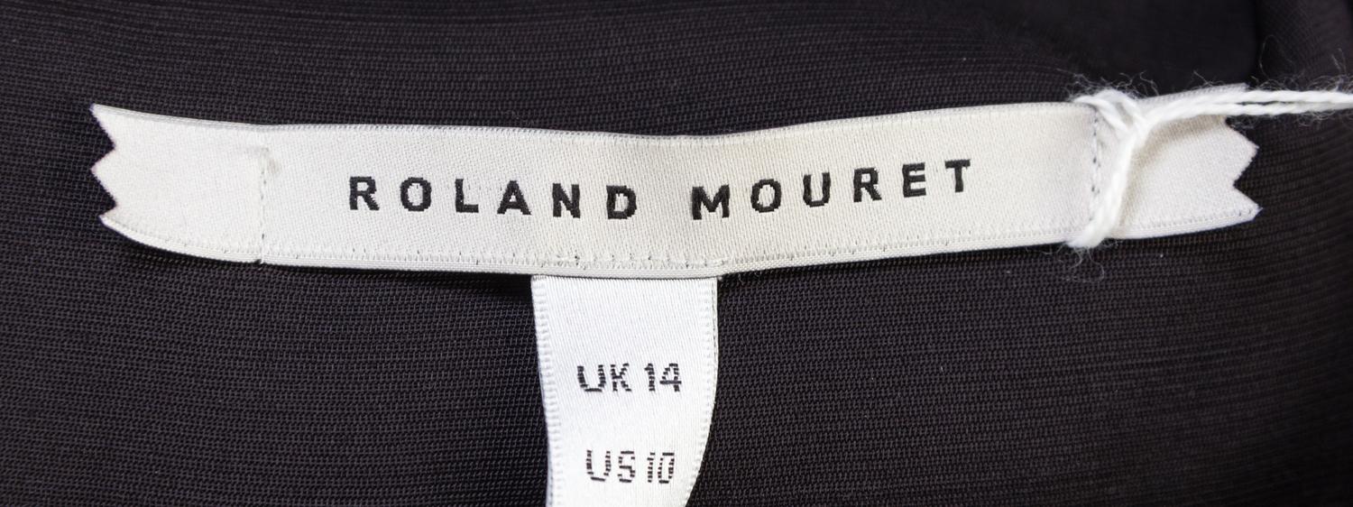 A Roland Mouret Espresso Wool Crepe Dress, Size 10.