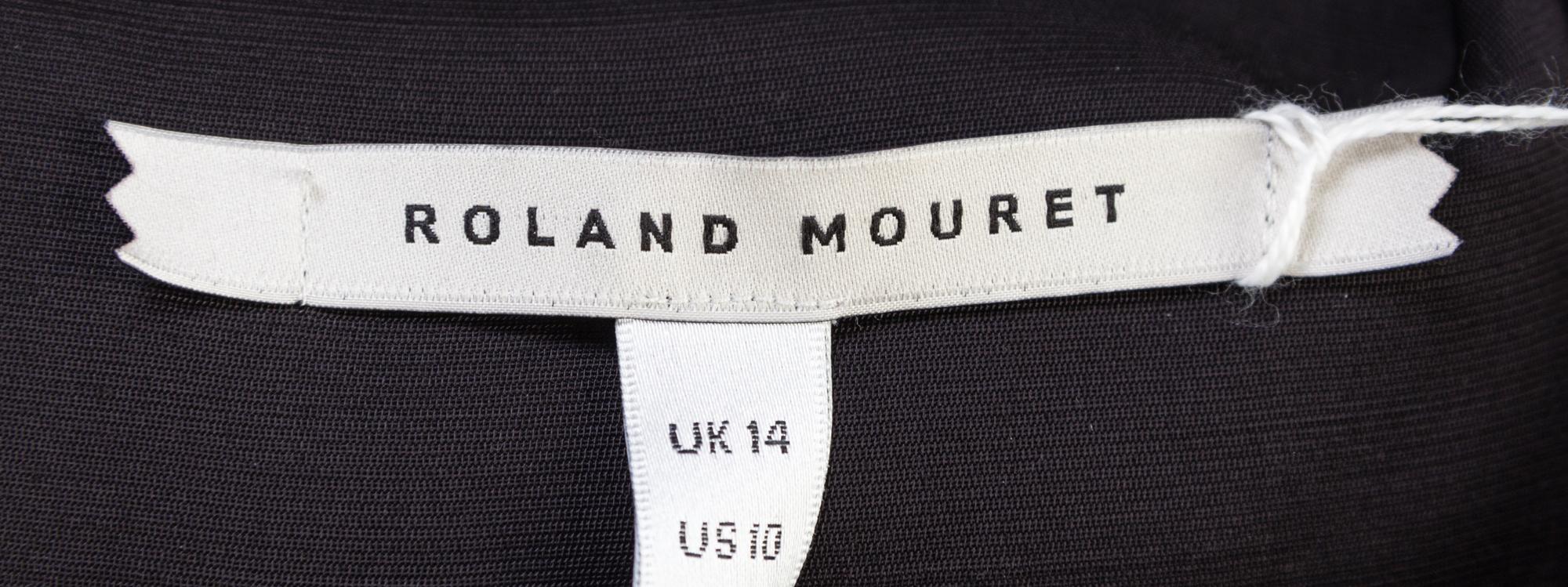 A Roland Mouret Espresso Wool Crepe Dress, Size 10.