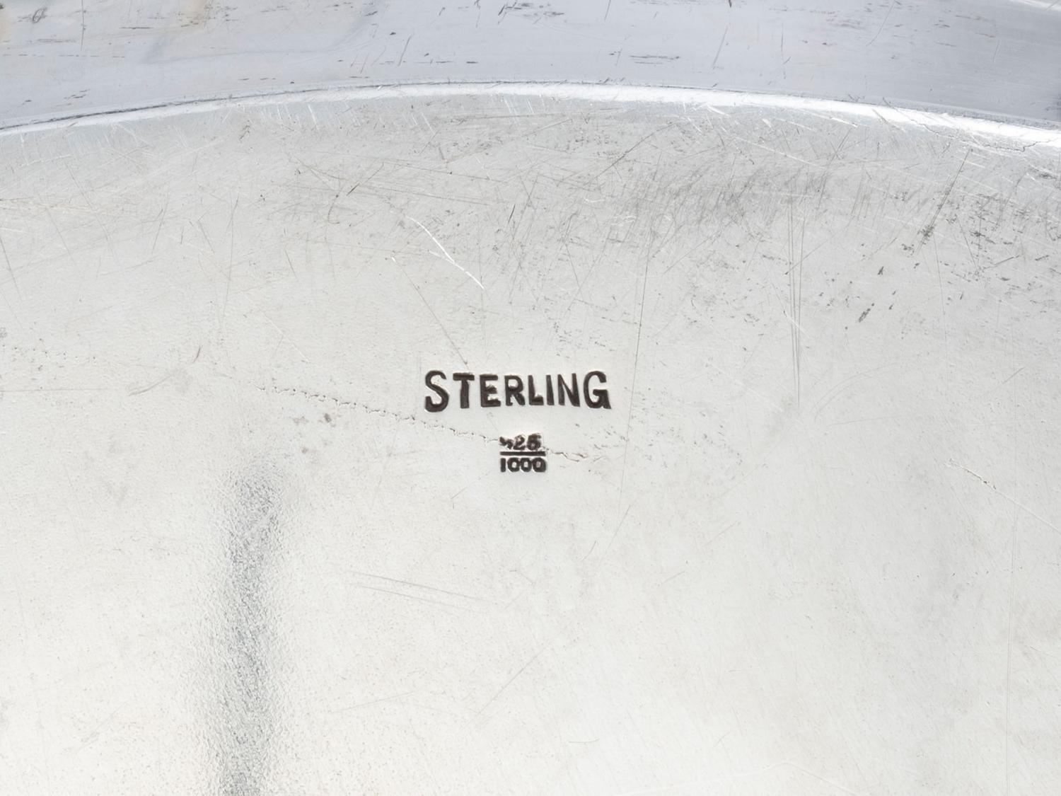 Eight American Silver Serving Trays