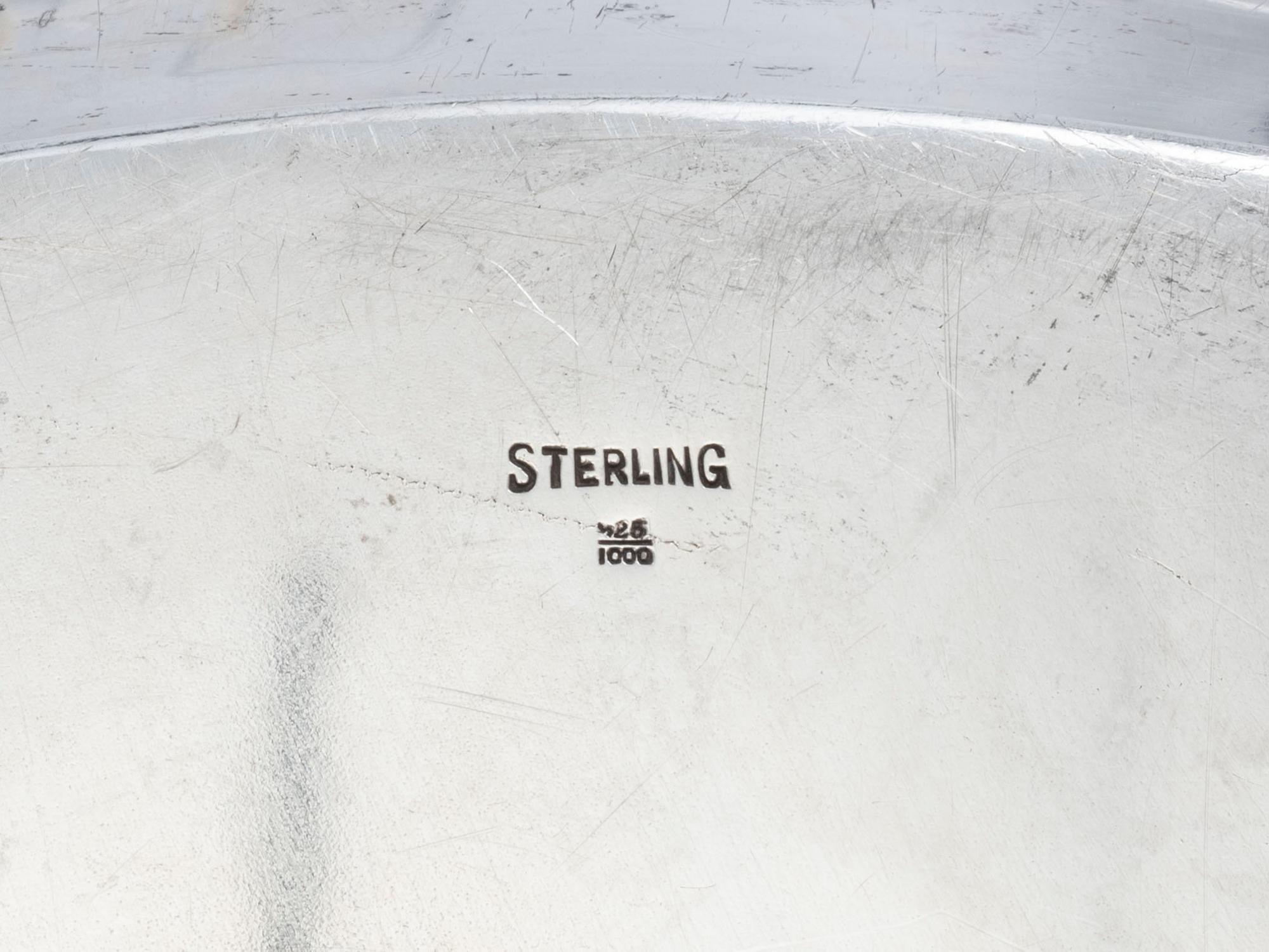 Eight American Silver Serving Trays