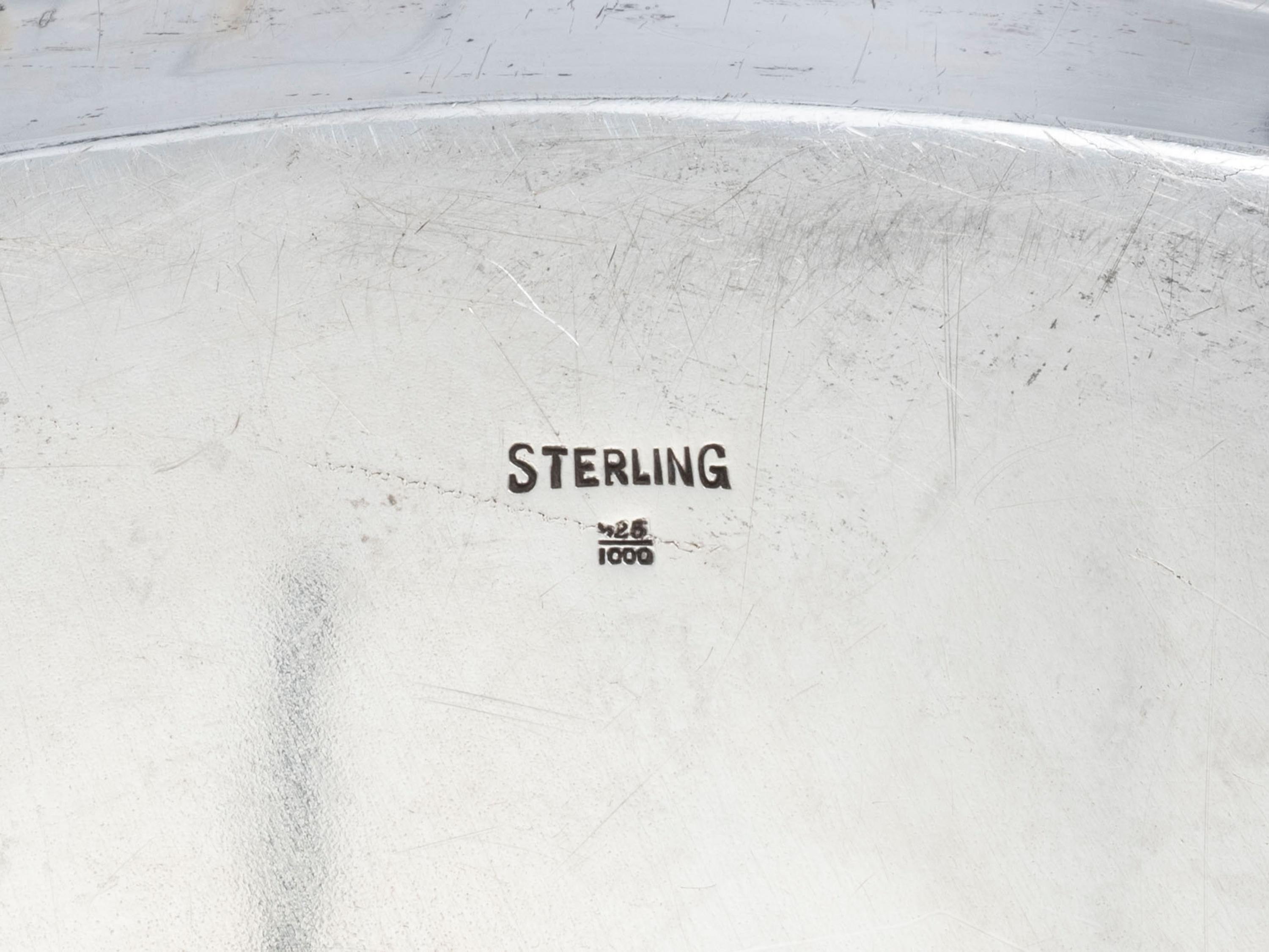Eight American Silver Serving Trays