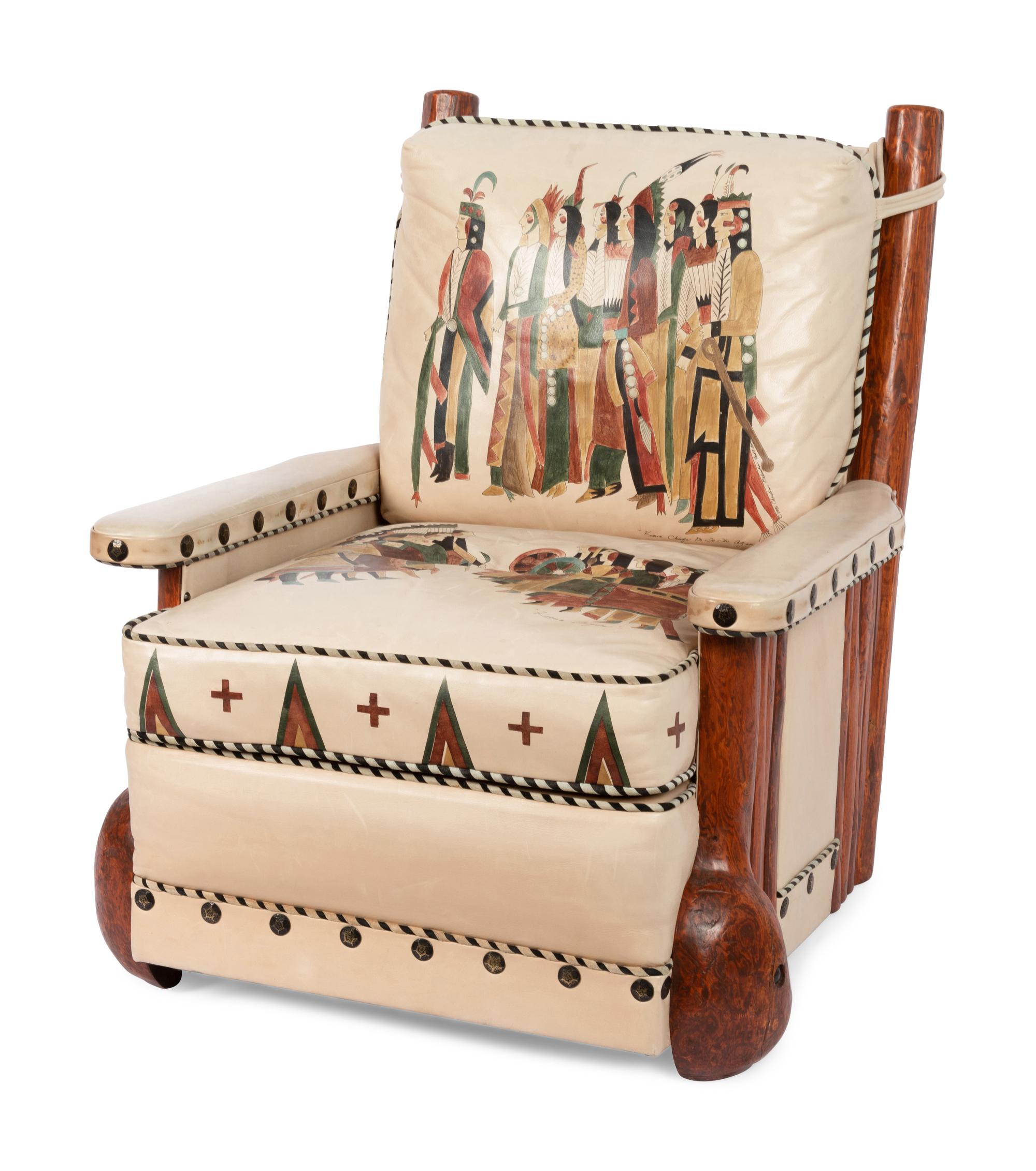 Original Club Chair and custom-made ottoman