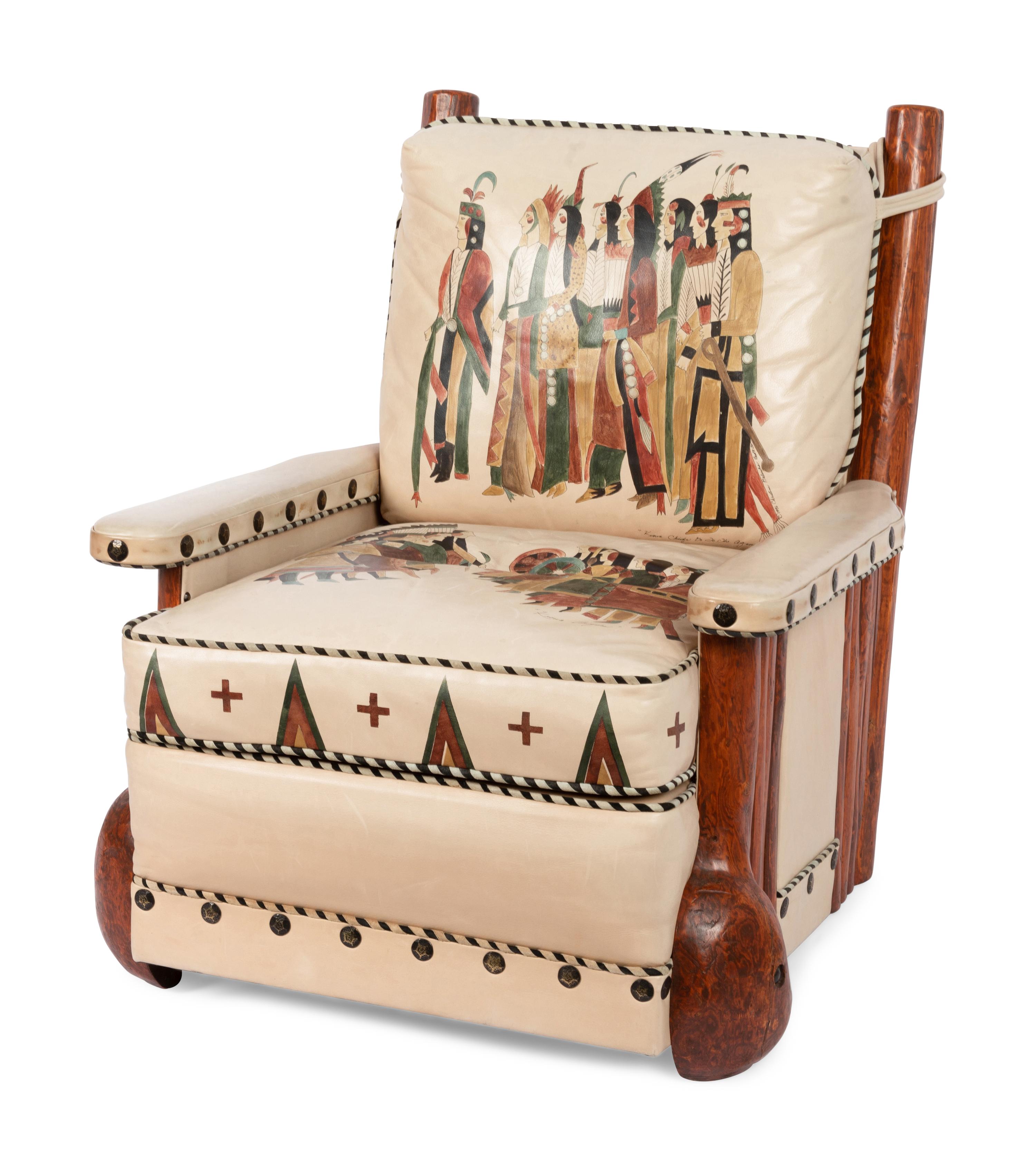 Original Club Chair and custom-made ottoman