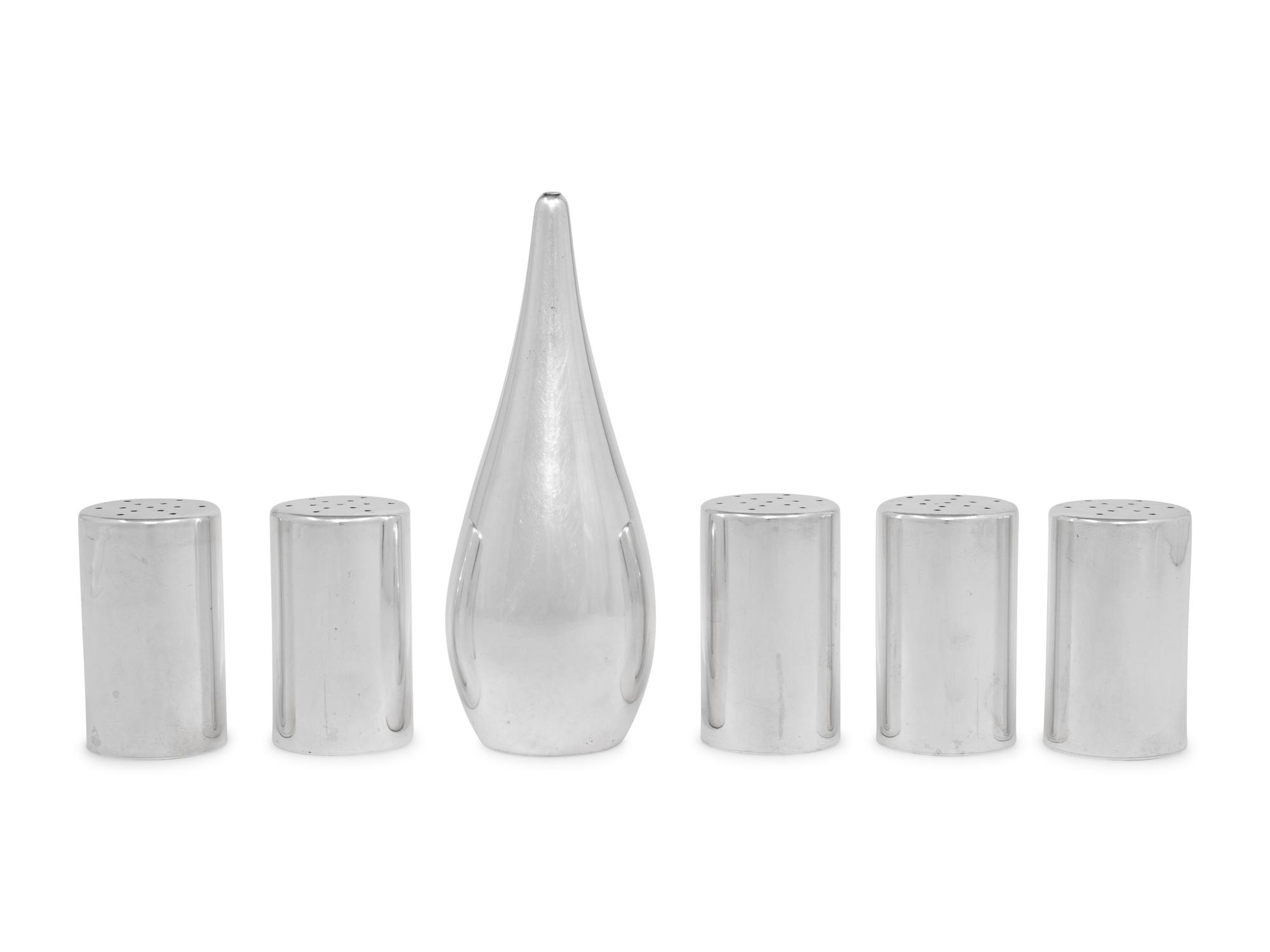 Six Allan Adler Silver Table Articles