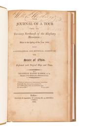 HARRIS, Thaddeus Mason (1768-1842). The Journal of a Tour into the Territory Northwest of the Alleghany Mountains; made in the Spring of the year 1803. Boston: Manning & Loring, 1805.