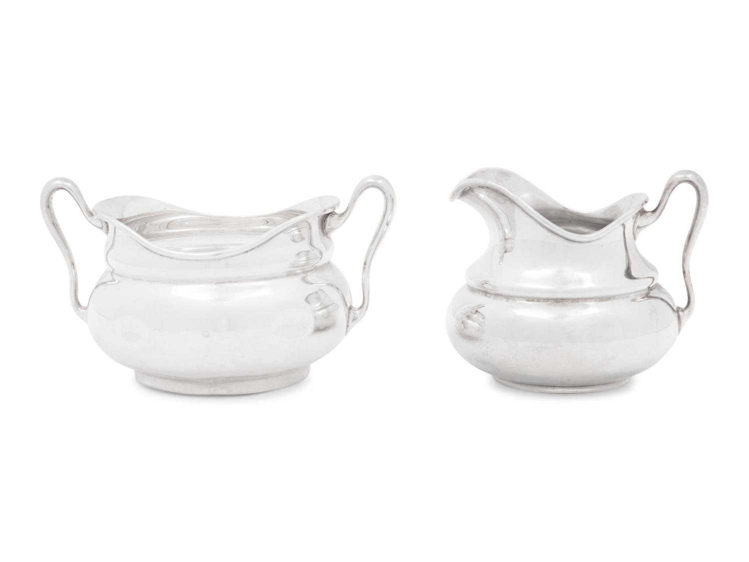 An American Silver Sugar and Creamer Set