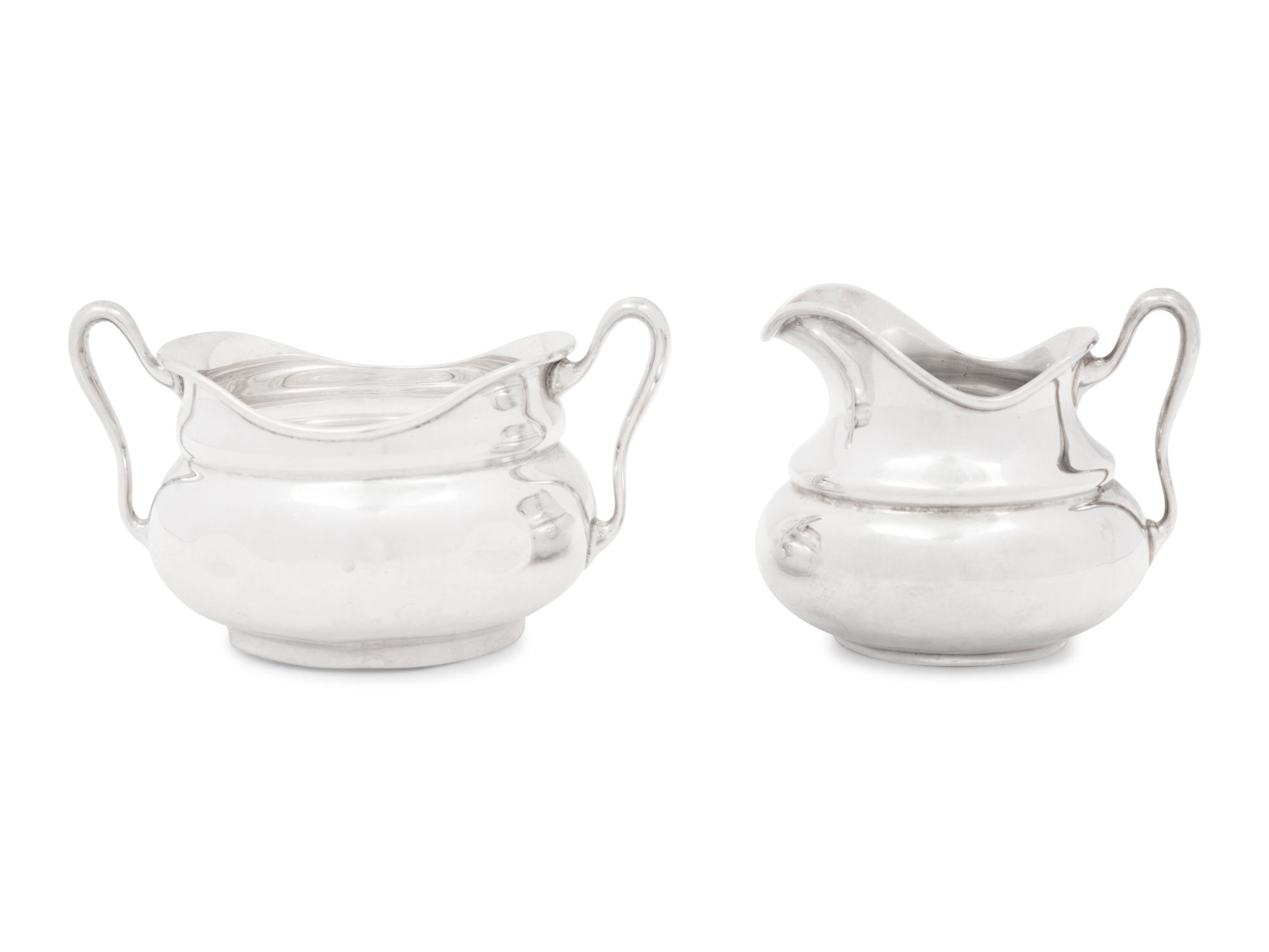 An American Silver Sugar and Creamer Set