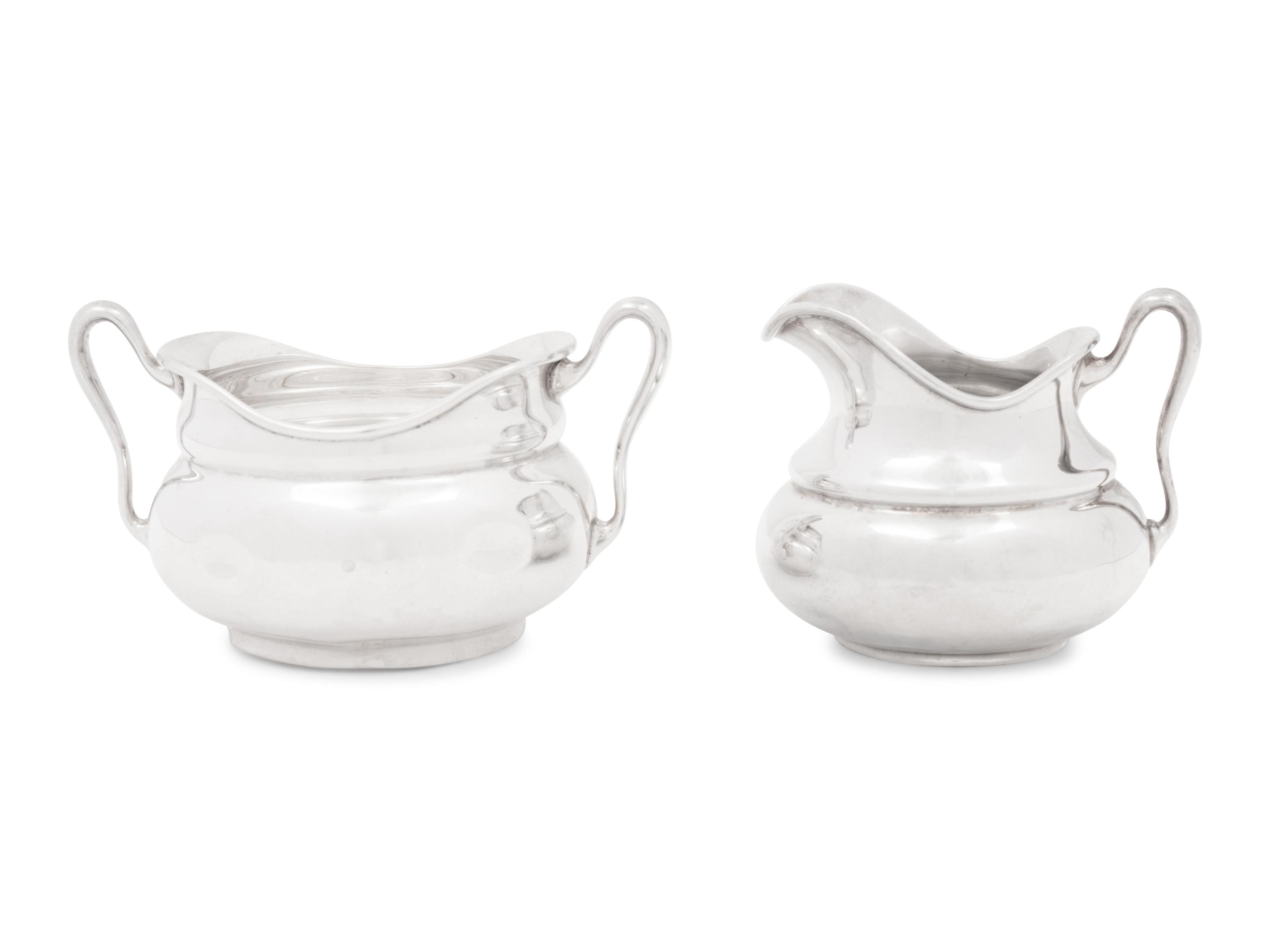An American Silver Sugar and Creamer Set