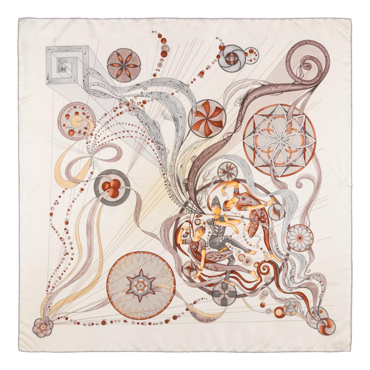 Hermès & Angela Cummings, Two Printed Silk Scarves