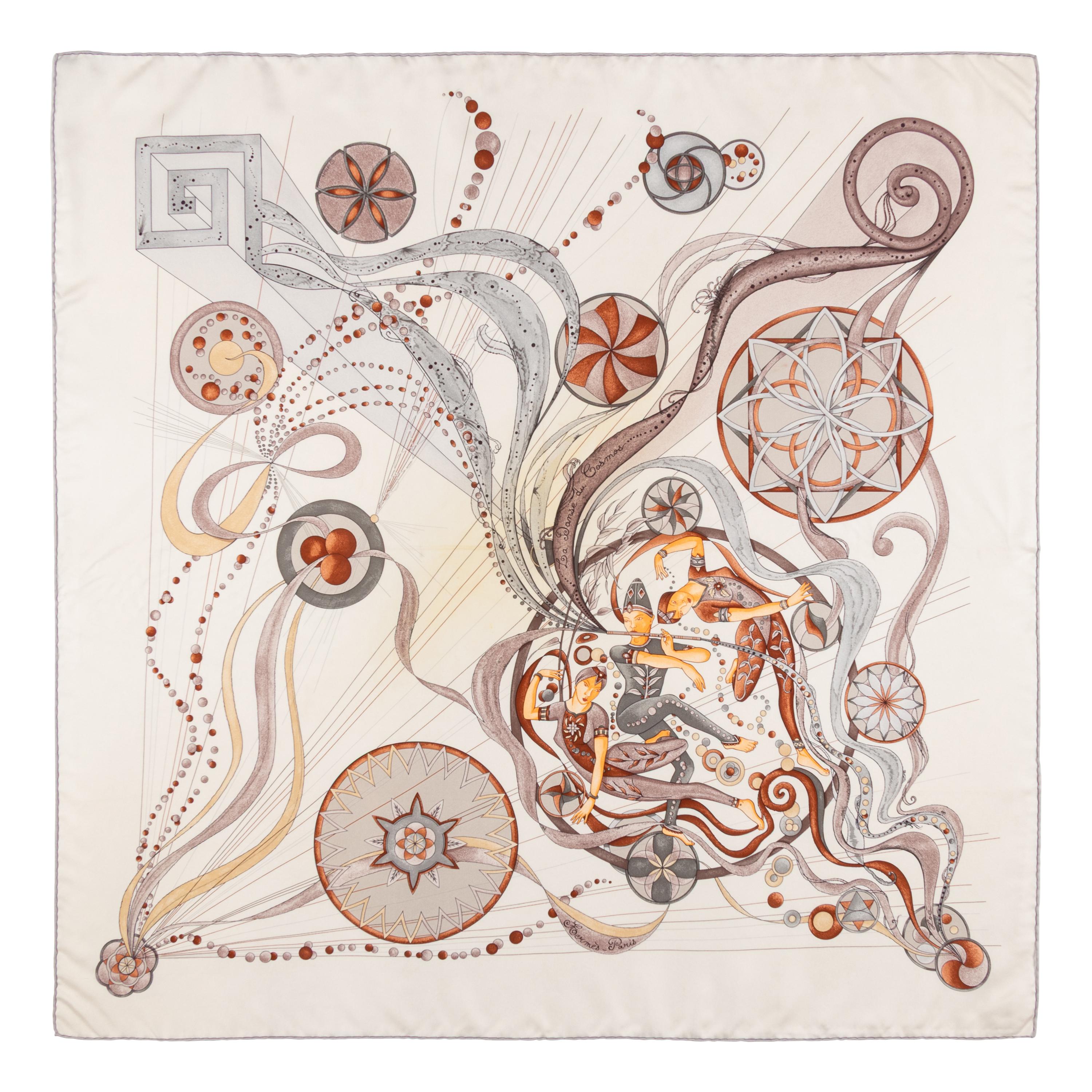 Hermès & Angela Cummings, Two Printed Silk Scarves