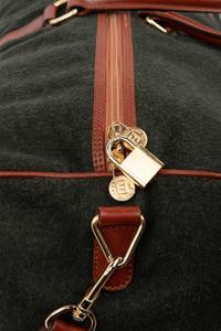 Two Fendi Leather Trimmed Wool Duffel Bags, 1980-90s