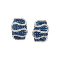SAPPHIRE AND DIAMOND EARRINGS