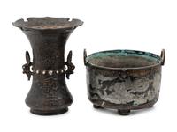 Two Chinese Metal Vessels