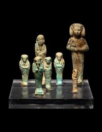 Seven Egyptian Faience Ushabtis