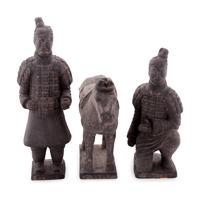 Three Chinese Terra Cotta Figures
