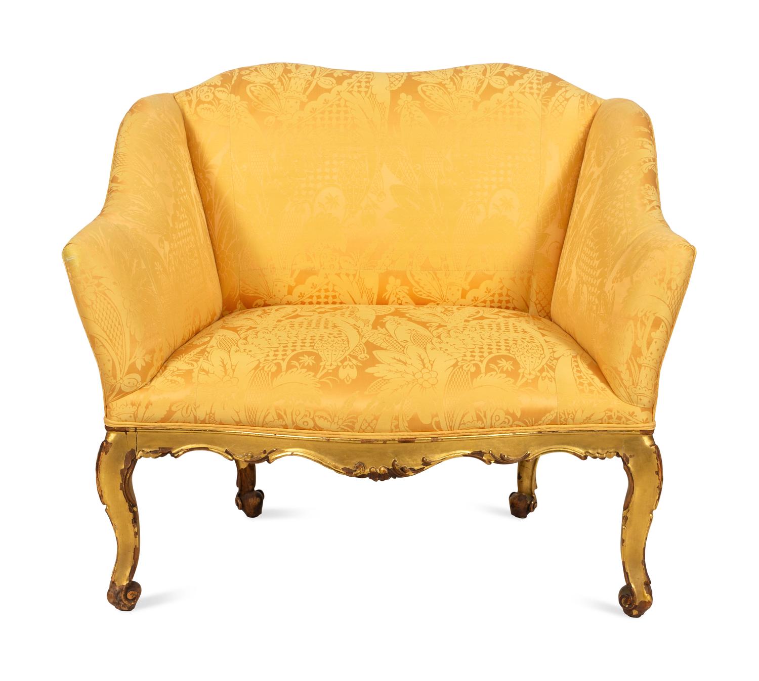 A Louis XV Style Giltwood Marquise