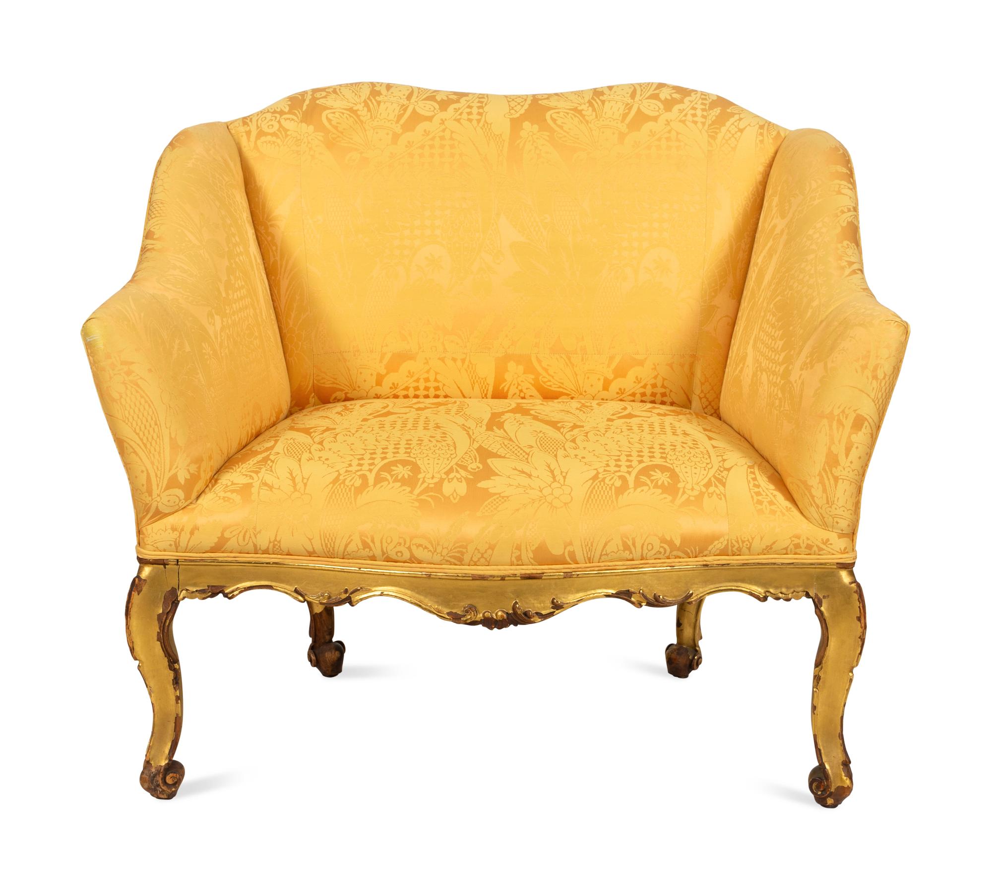 A Louis XV Style Giltwood Marquise