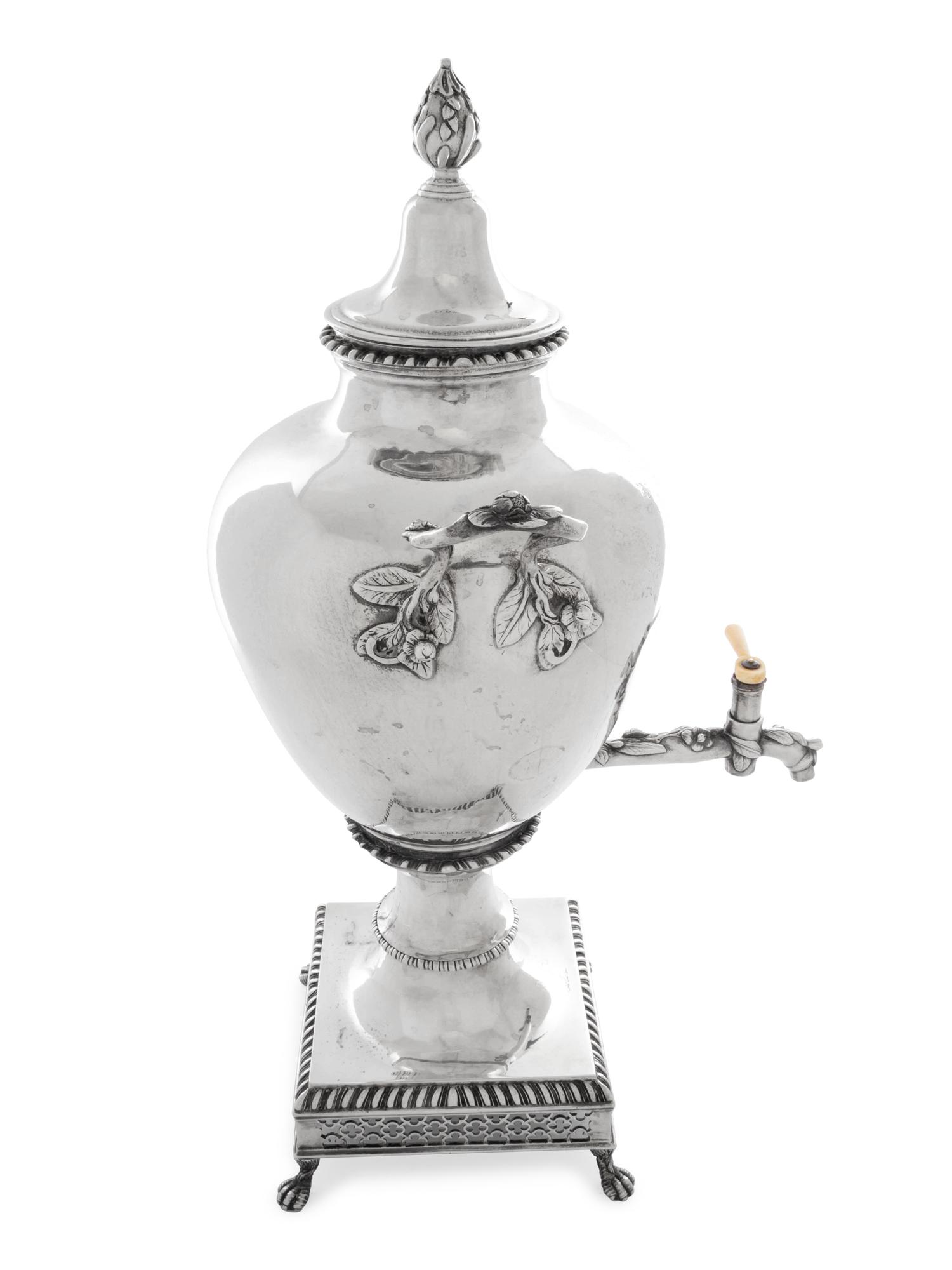 A George III Silver Tea Urn