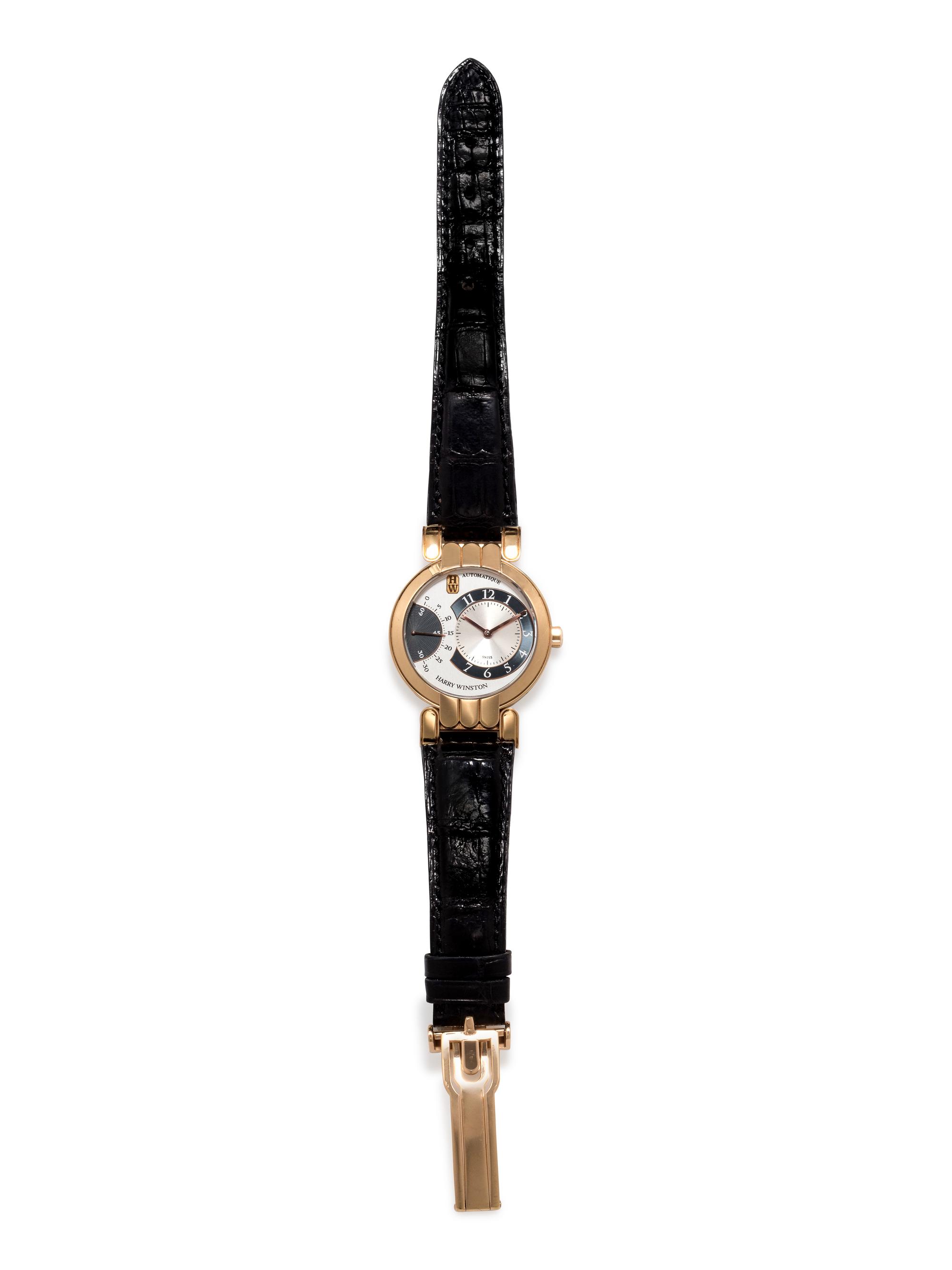 Harry Winston, 18K Pink Gold Ref. 200MASR37R 'Premier Excenter' Wristwatch