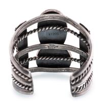 Navajo Silver and Bisbee Turquoise Cuff Bracelet