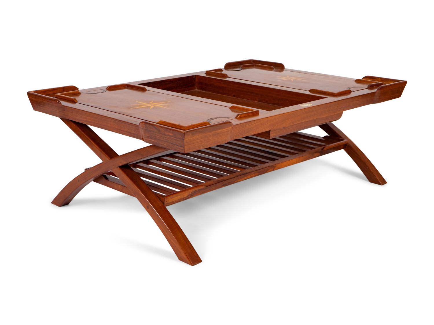 A Starbay Co. "Ceylan" Marine Convertible Coffee Table — 20TH CENTURY