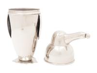 A Chromed Metal Penguin Cocktail Shaker