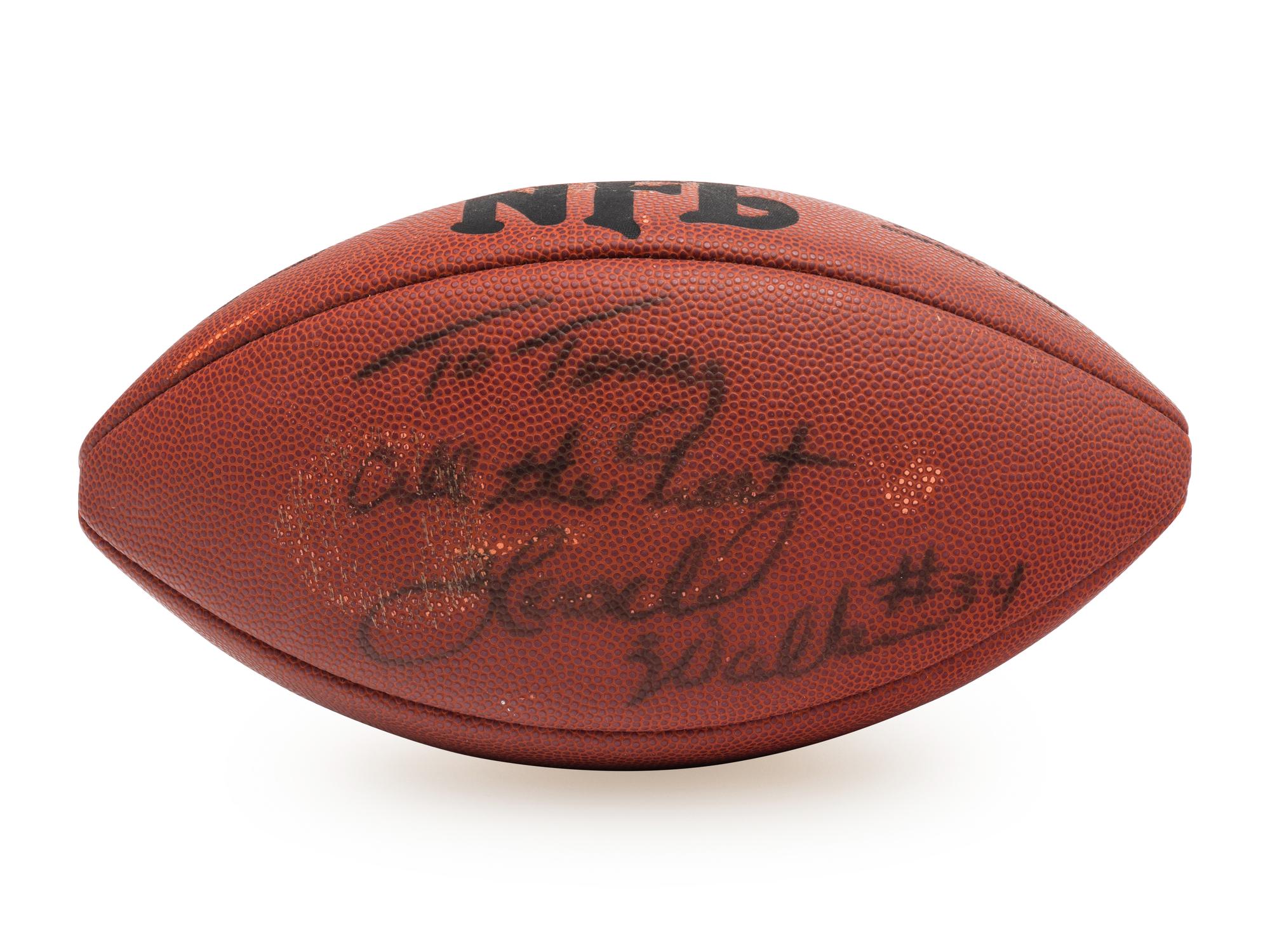 A Group of Signed Autograph Football Items Including Joe Namath