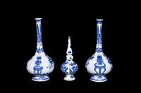 Three Chinese Blue and White Porcelain Vases