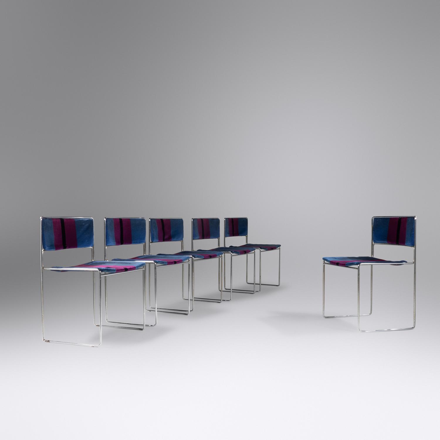 Set of Six Stacking Chairs, model FK90, c. 1965 Kill International, Germany