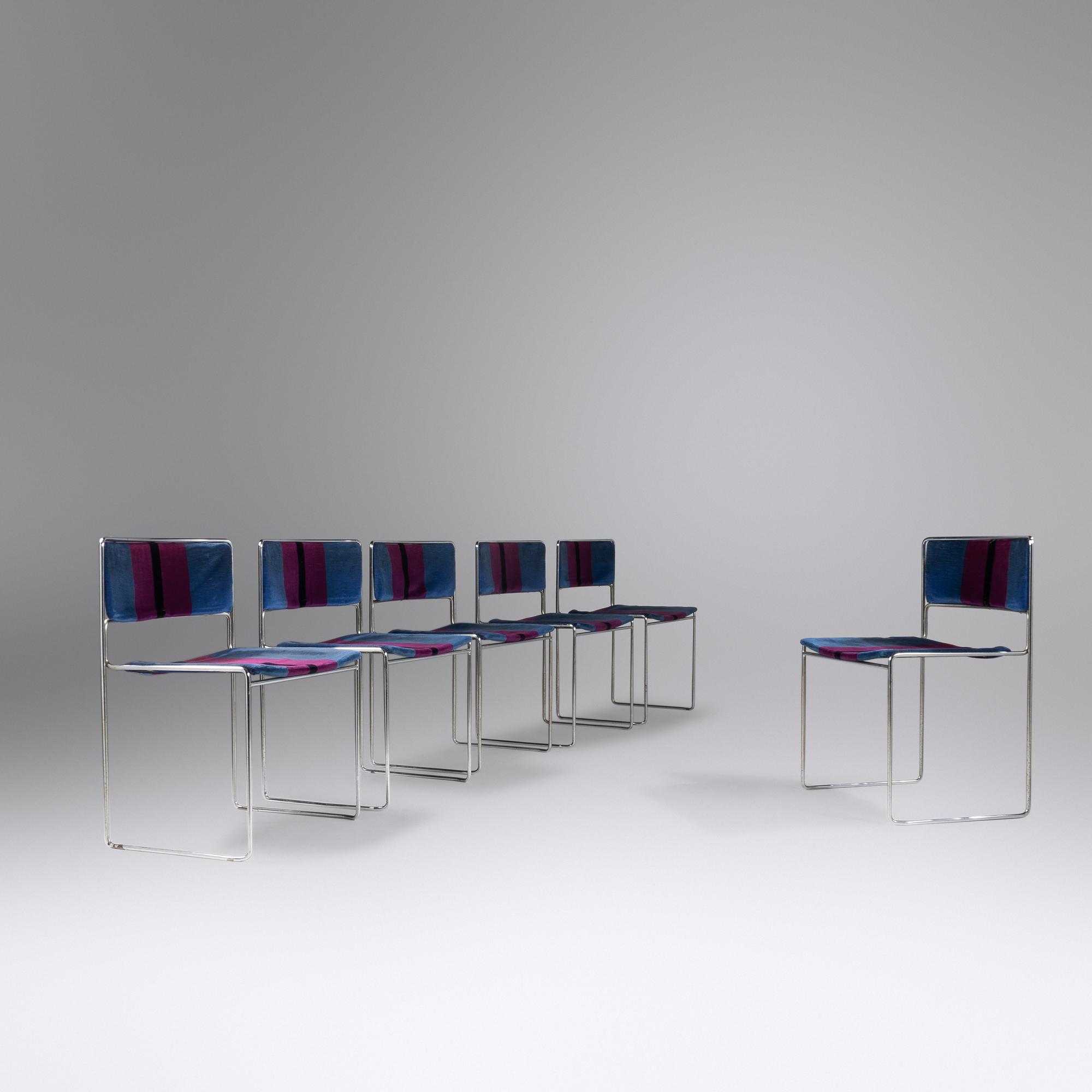Set of Six Stacking Chairs, model FK90, c. 1965 Kill International, Germany