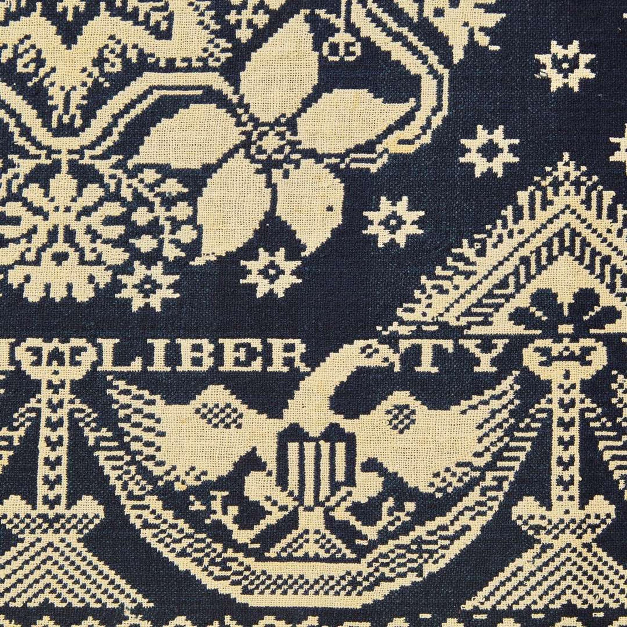 An assorted collection of five woven wool coverlets and one quilt; 19th century