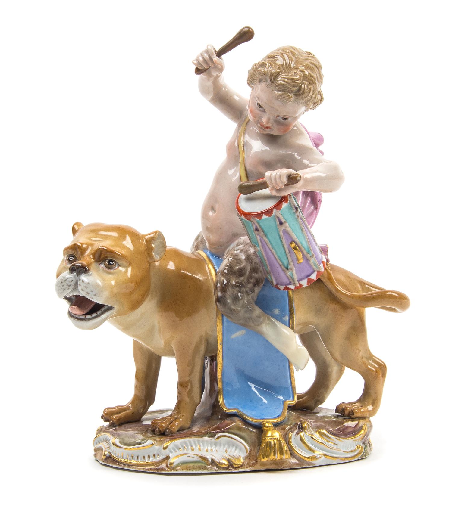 A Meissen Porcelain Figure Height 7 1/8 x width 6 inches. — 19TH CENTURY