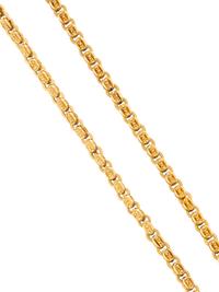 YELLOW GOLD TEXTURED LINK NECKLACE