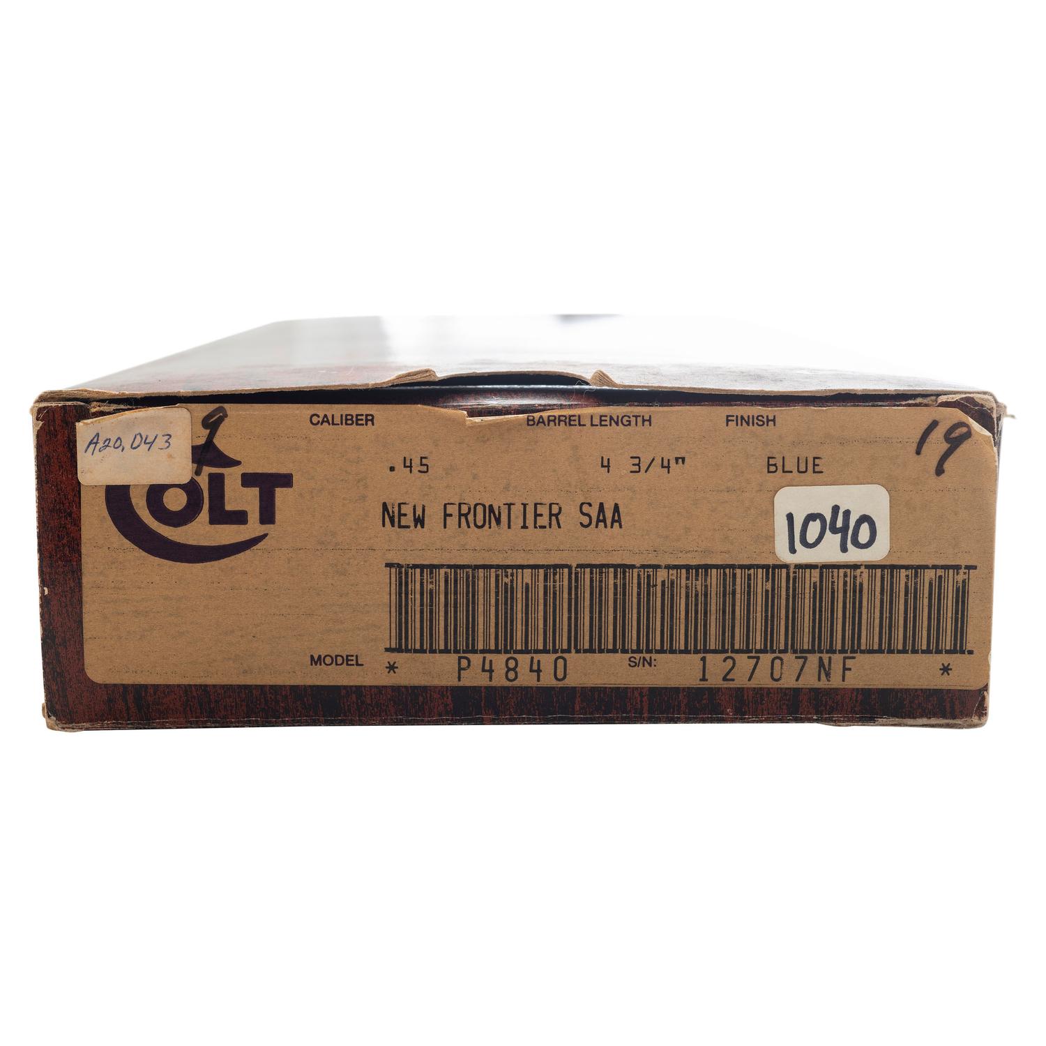 *Blued 4.75" Colt New Frontier .45 Colt Revolver in Factory Box
