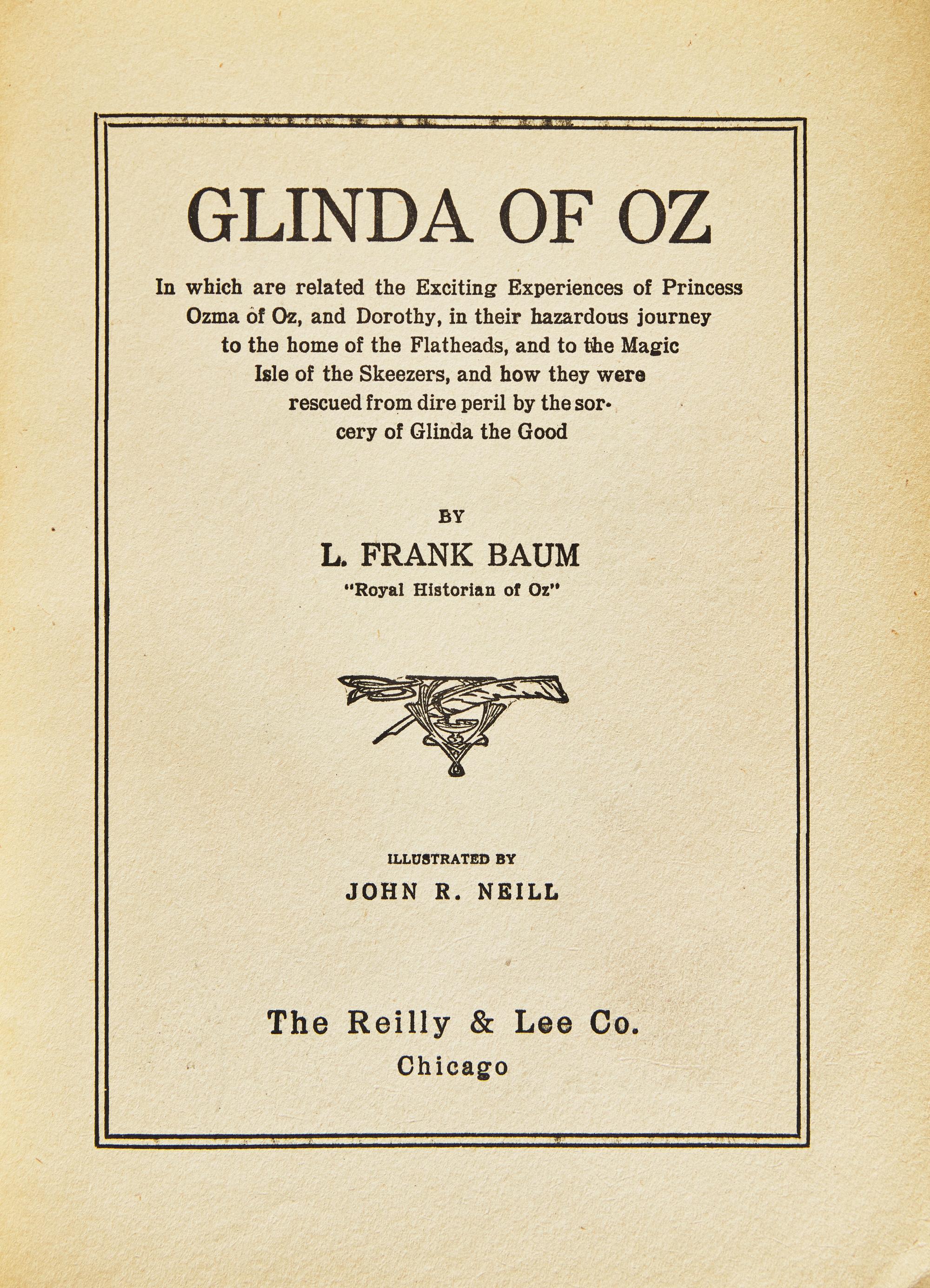 [Children's & Illustrated] Baum, L. Frank. Glinda of Oz