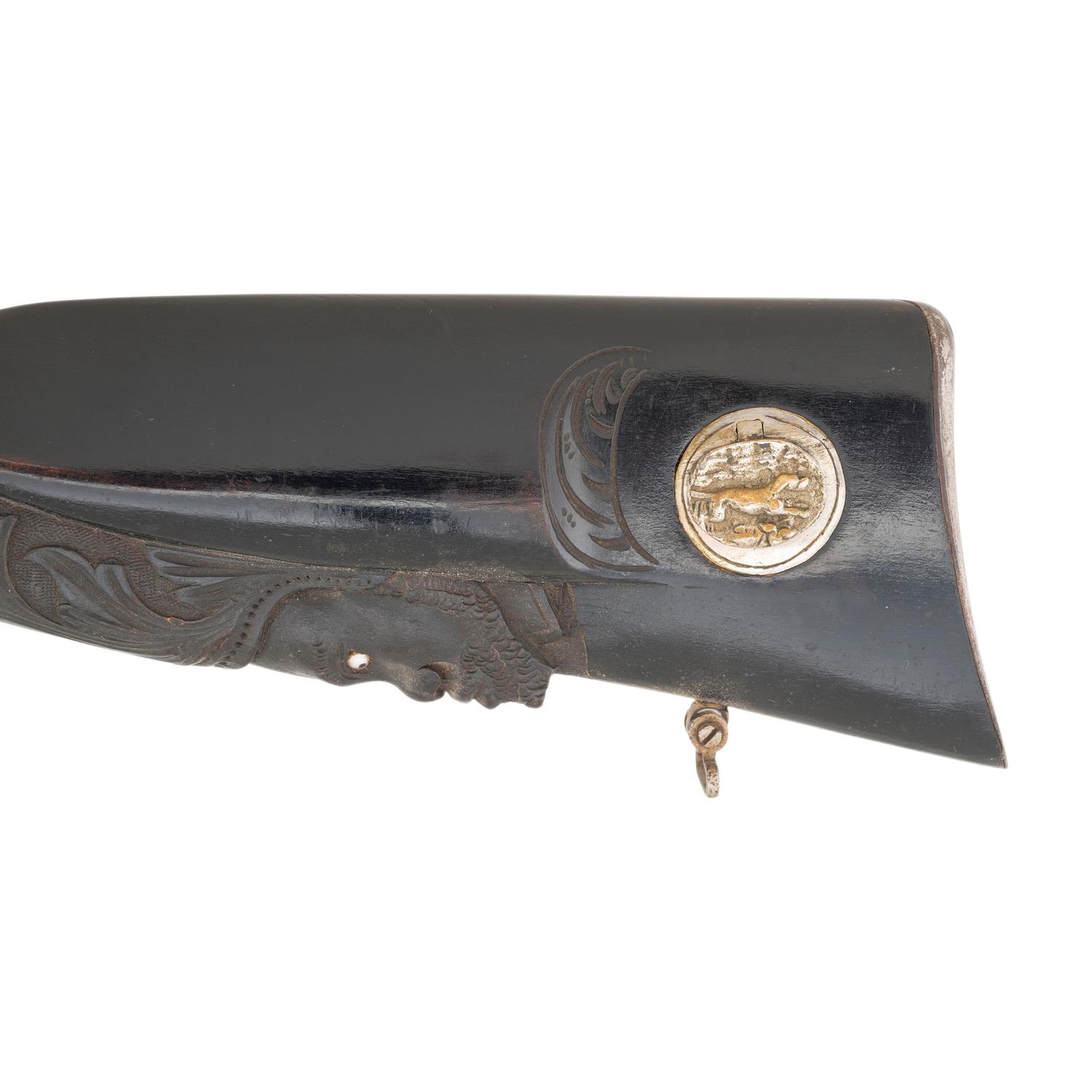 Casa LaPort Percussion Shotgun with Carved Stock