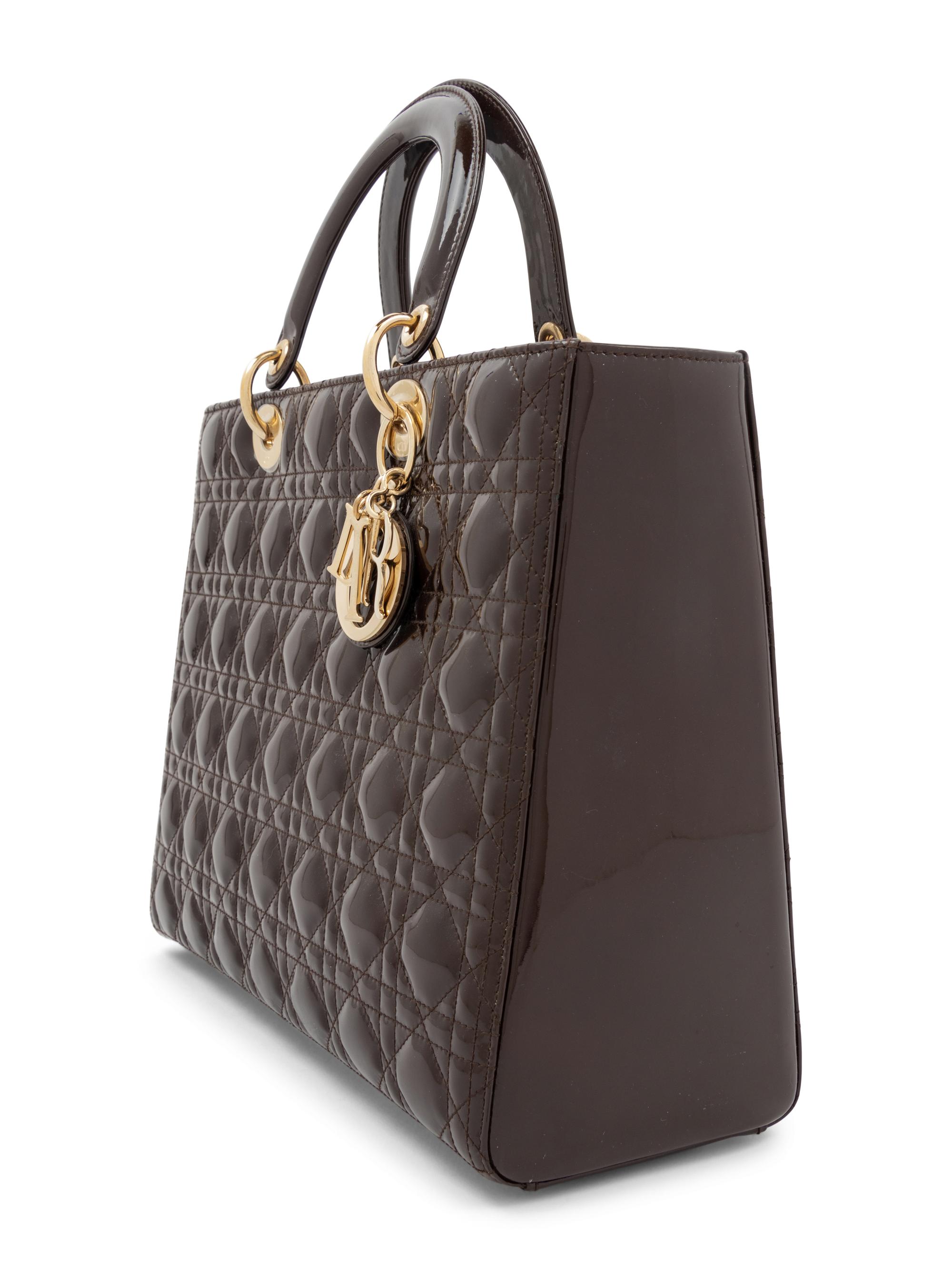 Christian Dior Brown Cannage Medium Lady Dior Bag, 2010