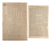 [WAR OF 1812]. A group of 7 newspapers printed before and during the War of 1812-period, incl. reports on the military, politics, and advertisements for enslaved African Americans.
