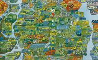 Öyvind Fahlström (Swedish, 1928–1976) — Section of World Map - A Puzzle (from Reality and Paradox ), 1973