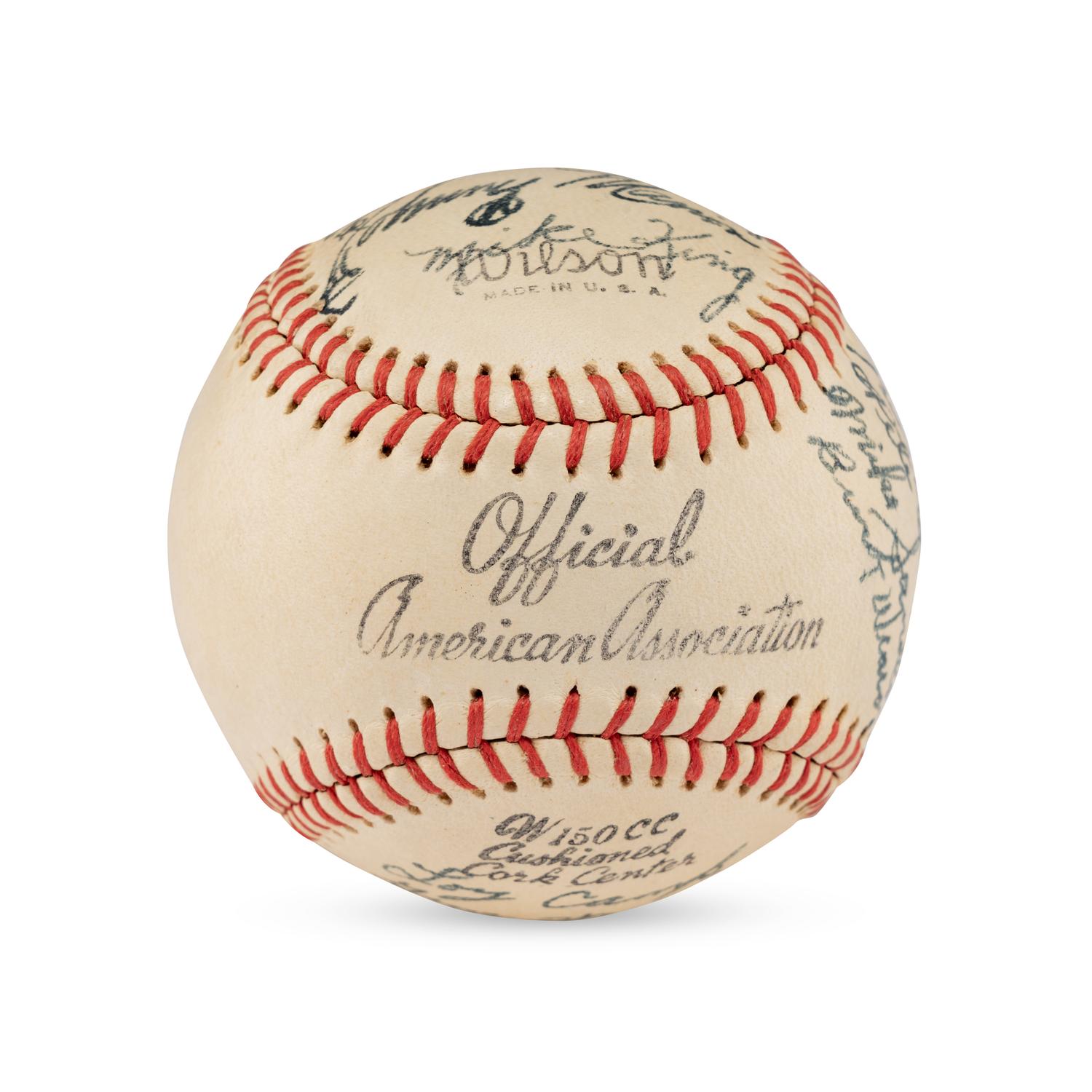 A 1944 St. Paul Saints Team Signed Autograph Baseball (JSA Letter of Authenticity)