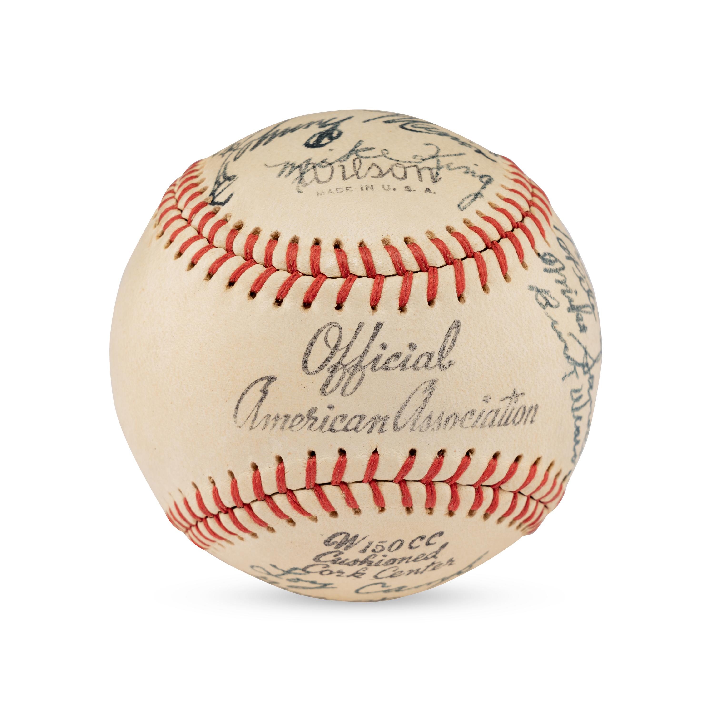 A 1944 St. Paul Saints Team Signed Autograph Baseball (JSA Letter of Authenticity)