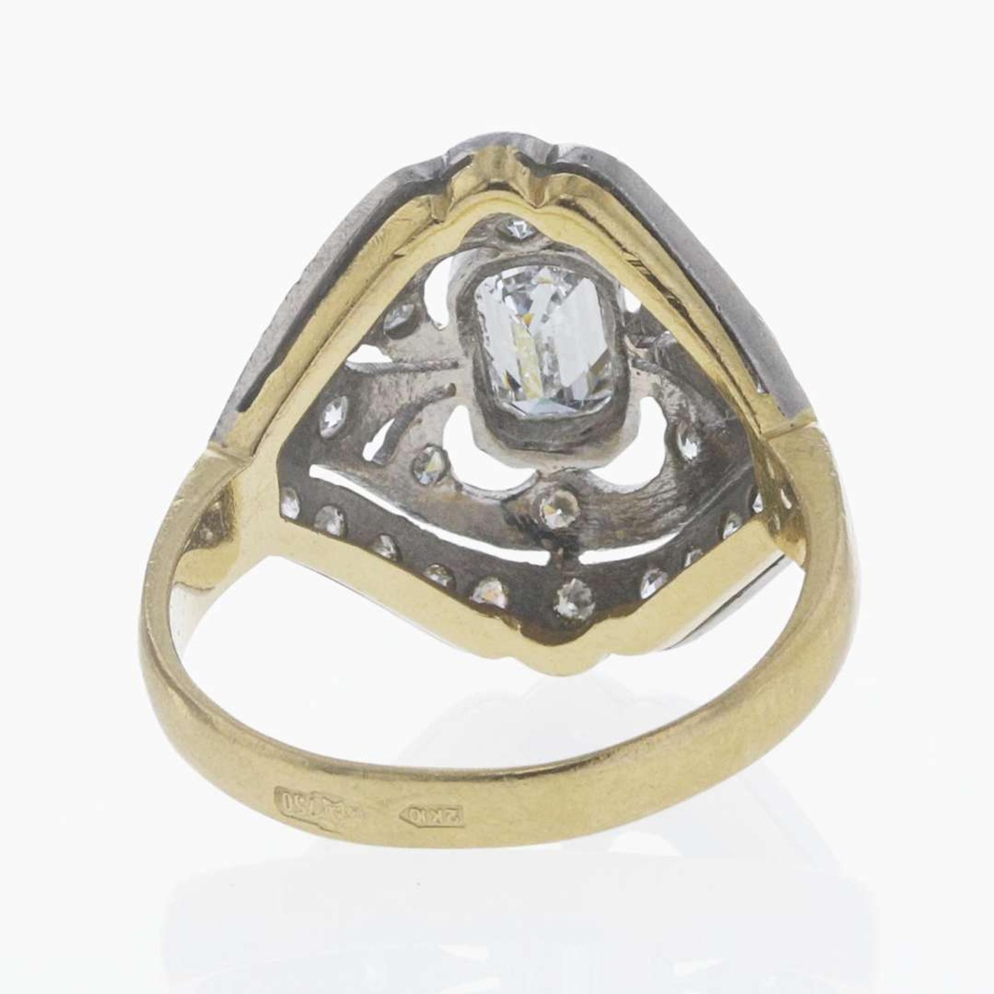 An 18K Gold and Diamond Russian Ring