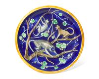A Wedgwood Majolica Monkey Tazza
