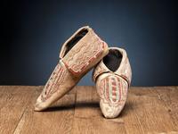 Seneca Quilled Hide Moccasins