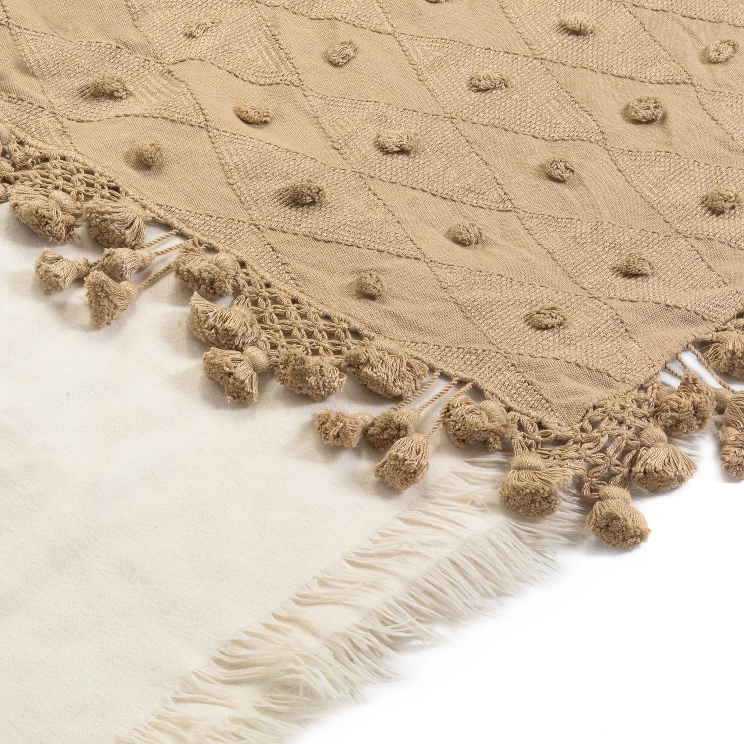 A Large Guatemalan Cotton Bedcover 9 feet 6 inches x 9 feet 4 inches.