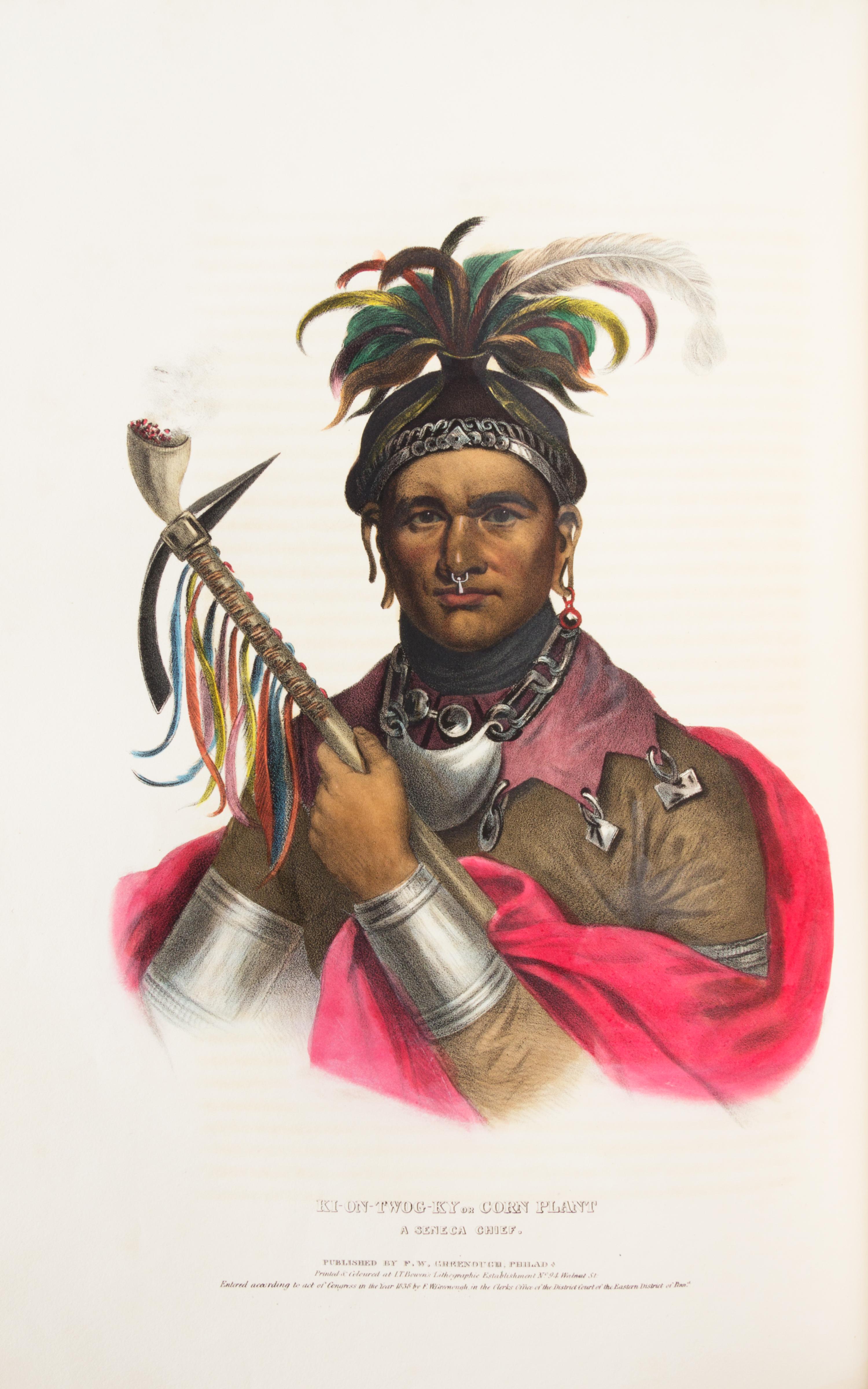MCKENNEY, THOMAS L. AND JAMES HALL. History of the Indian Tribes of N. America... Phil., 1838, 1844. 3 v. 1st ed. Louis Philippe copy