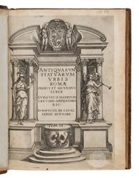 Cavalieri, Giovanni Battista de (1525-1601). Antiquarum statuarum urbis Romae primus et secundus liber... Io. Baptista de Cavaleriis authore . N.p, n.p., n.d. [Rome, before 1584].